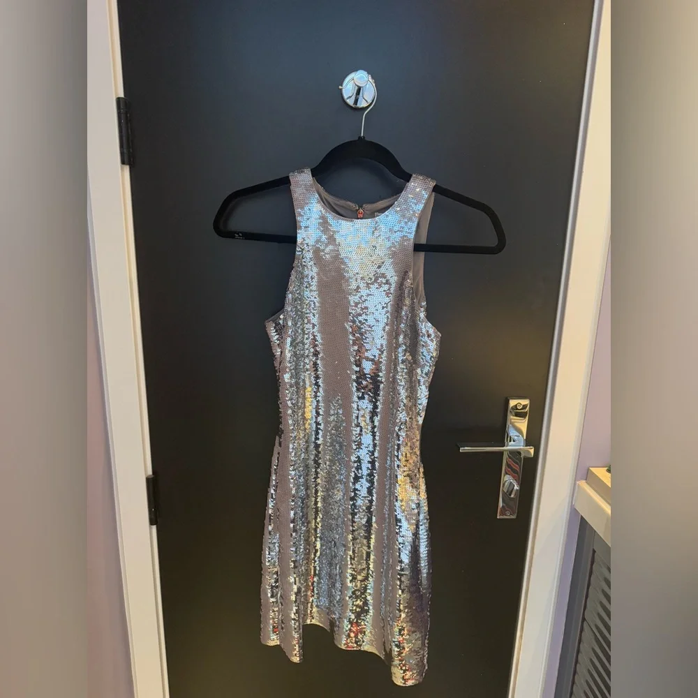MICHAEL Michael Kors Silver Sequin Dress - Picture 2 of 4